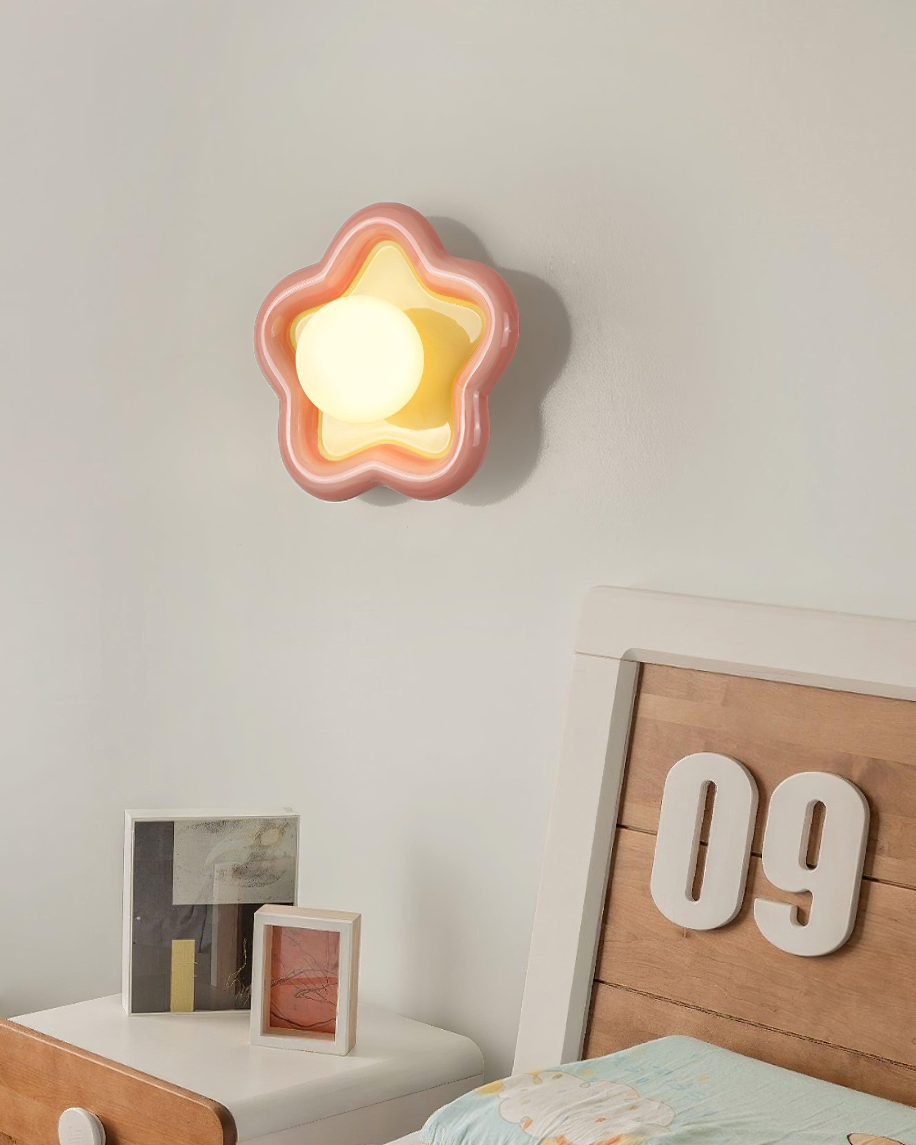 Petani Rosa Gelbe Blumen-Wandleuchte-Letslighting