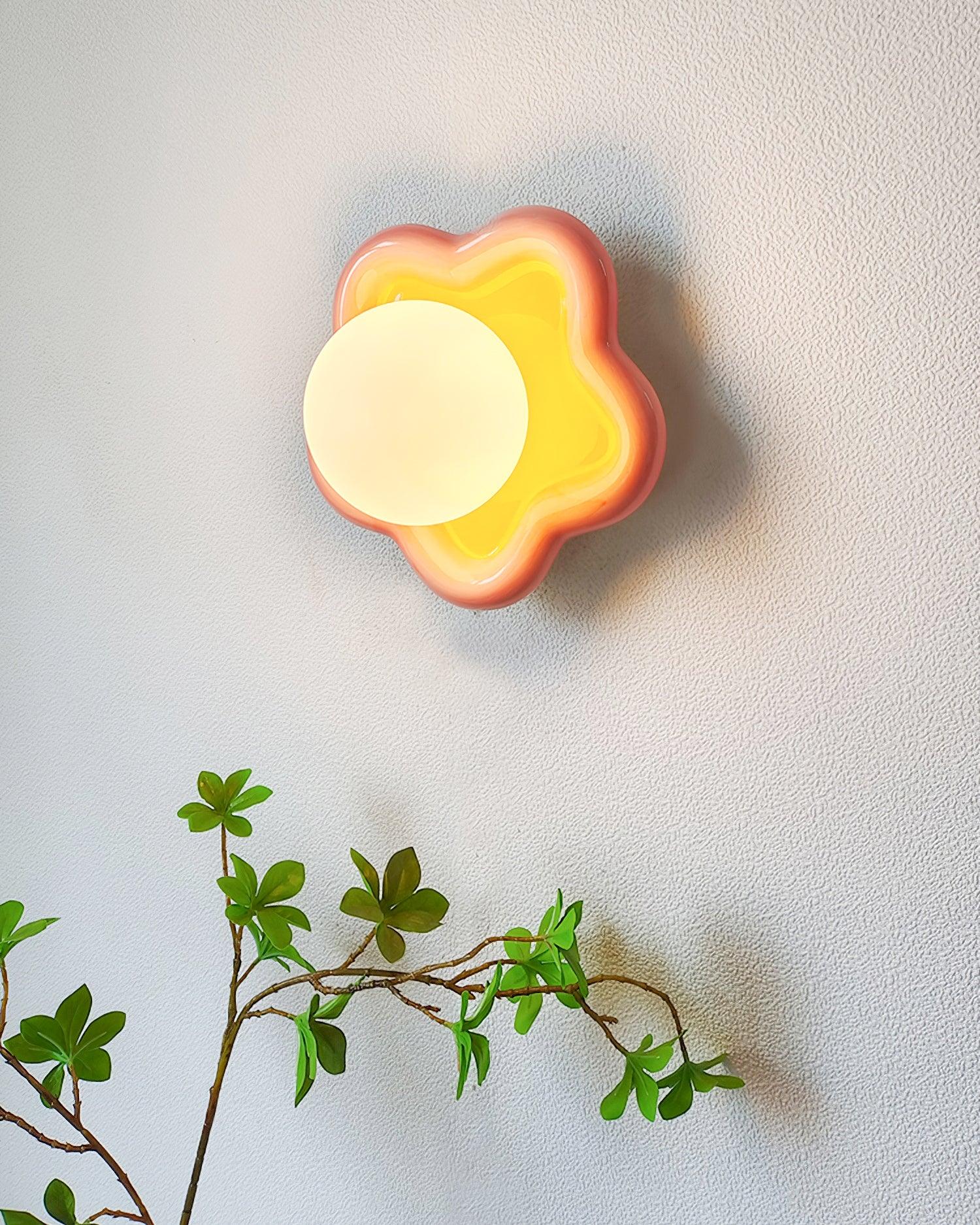 Petani Rosa Gelbe Blumen-Wandleuchte-Letslighting