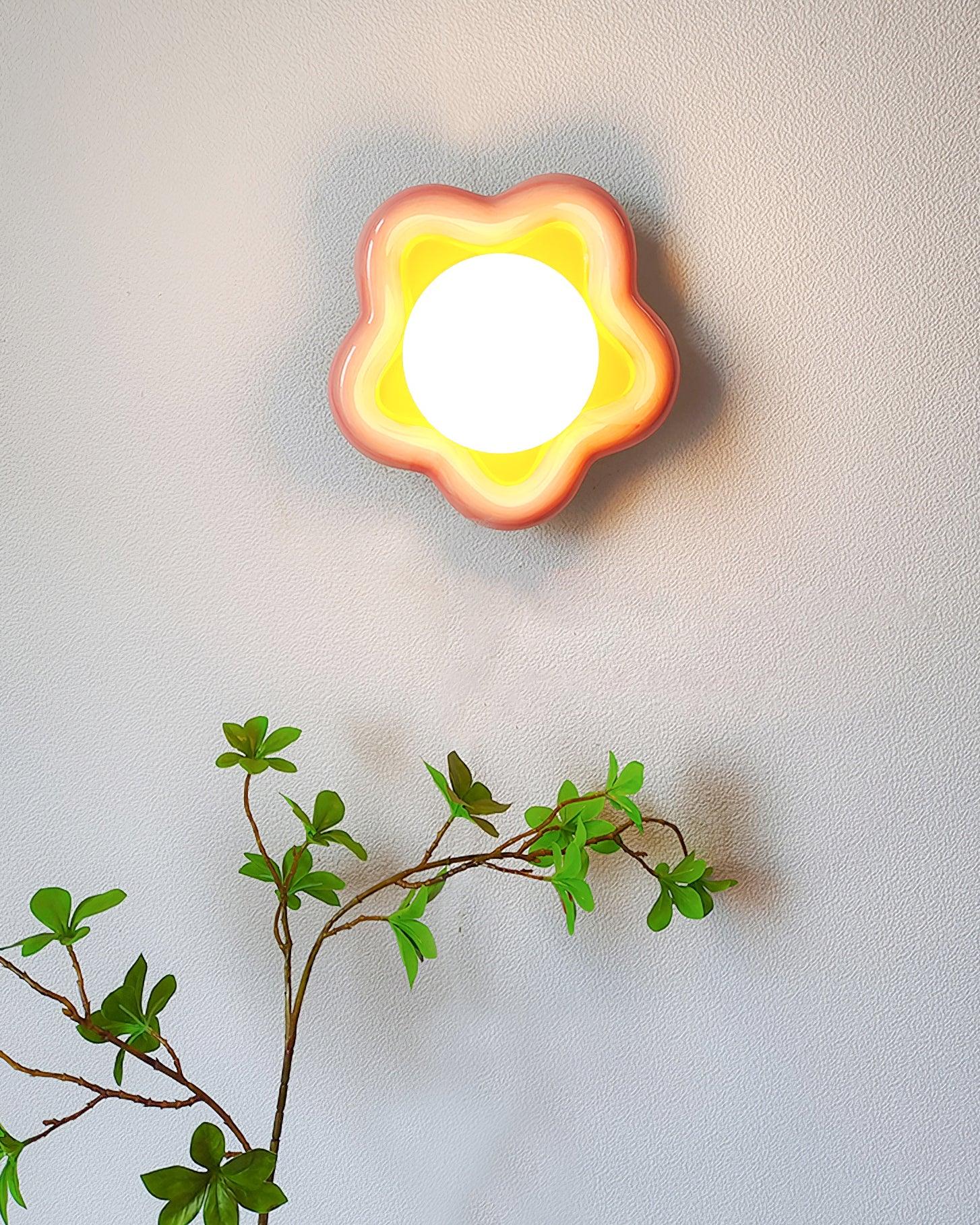 Petani Rosa Gelbe Blumen-Wandleuchte-Letslighting