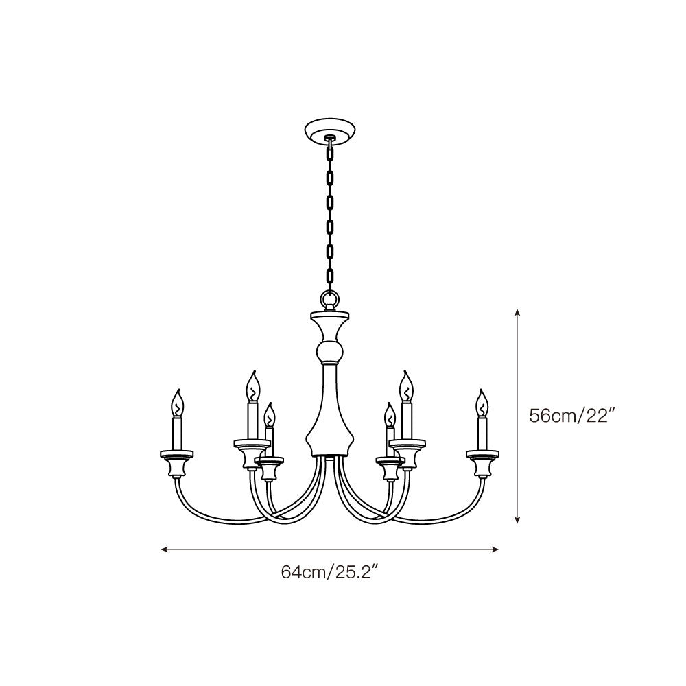 Zatheora Vintage Kronleuchter aus Holz-Letslighting
