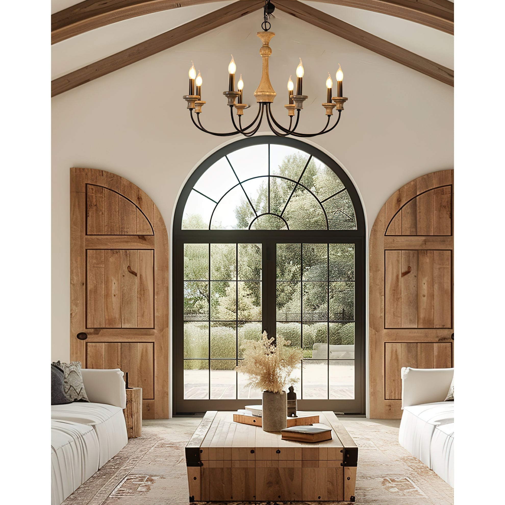 Zatheora Vintage Kronleuchter aus Holz-Letslighting
