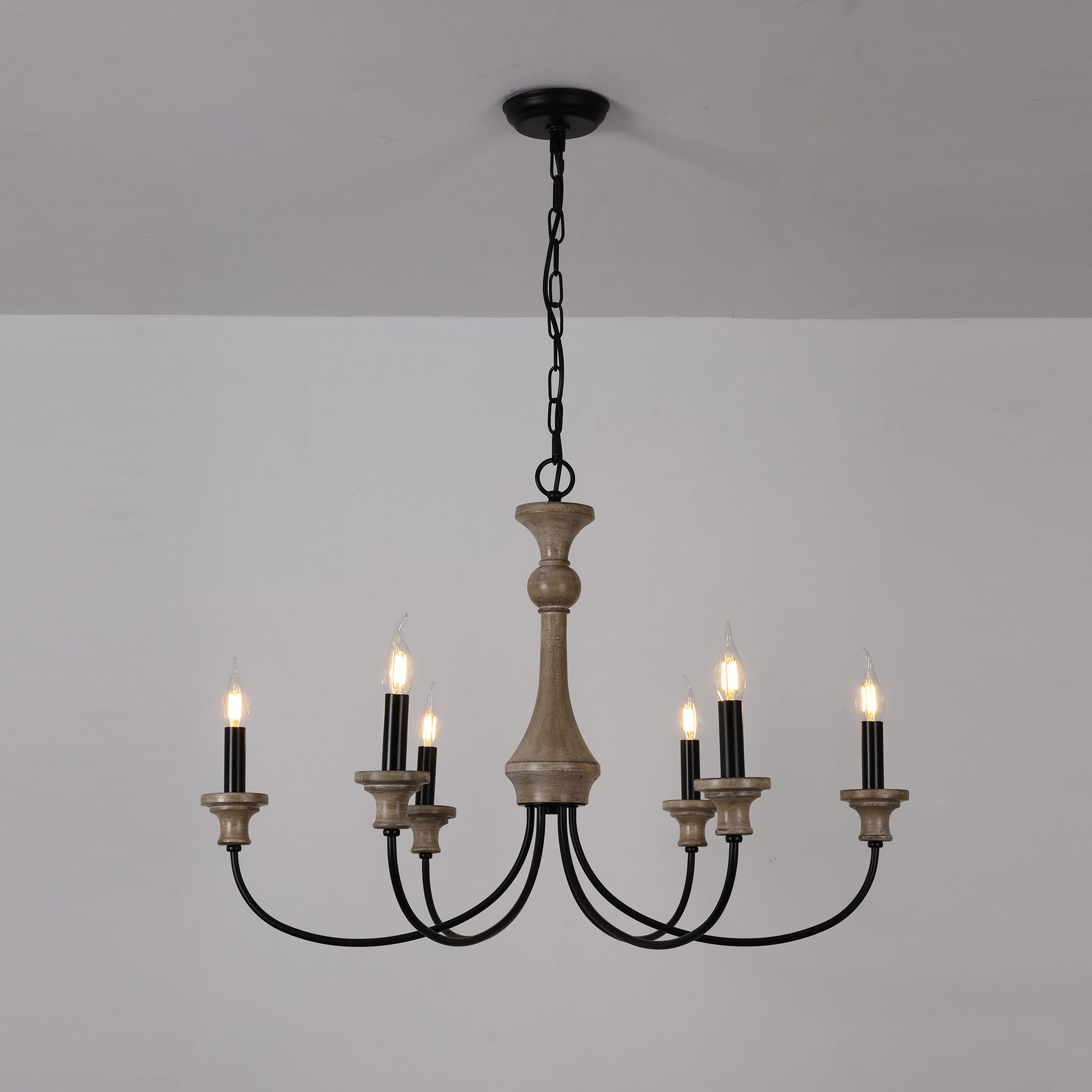 Zatheora Vintage Kronleuchter aus Holz-Letslighting