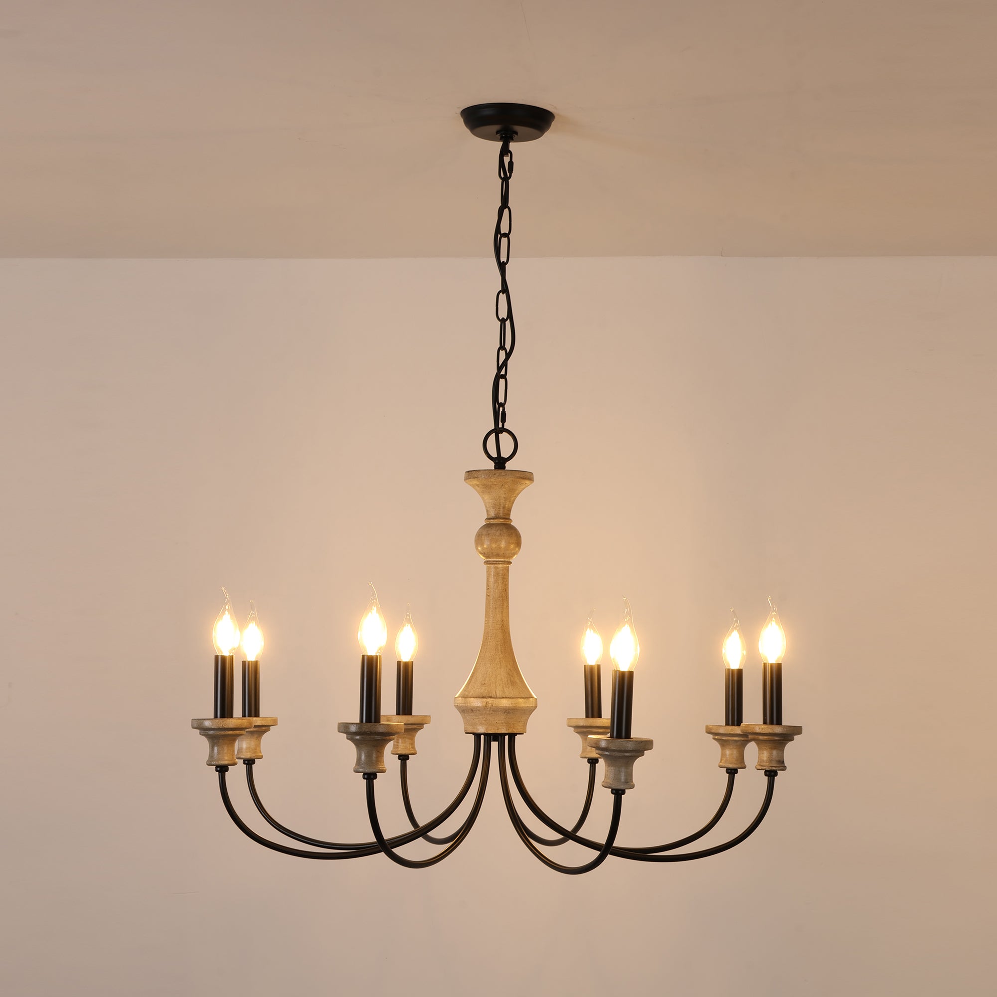 Zatheora Vintage Kronleuchter aus Holz-Letslighting