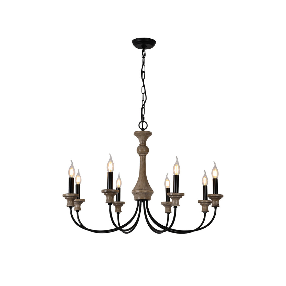 Zatheora Vintage Kronleuchter aus Holz-Letslighting