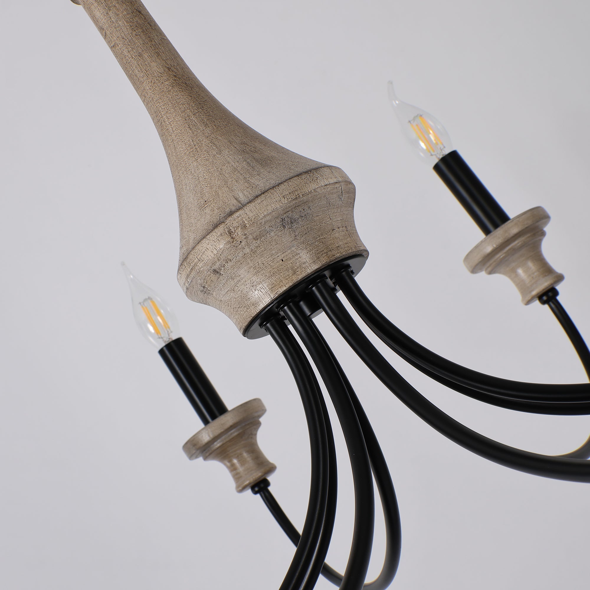 Zatheora Vintage Kronleuchter aus Holz-Letslighting