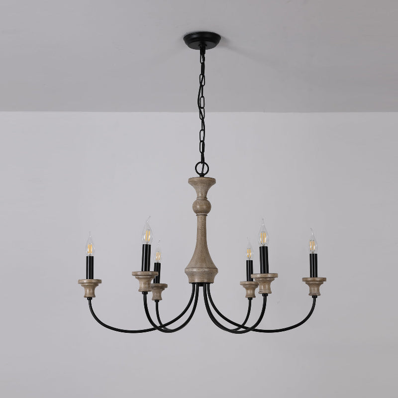 Zatheora Vintage Kronleuchter aus Holz-Letslighting