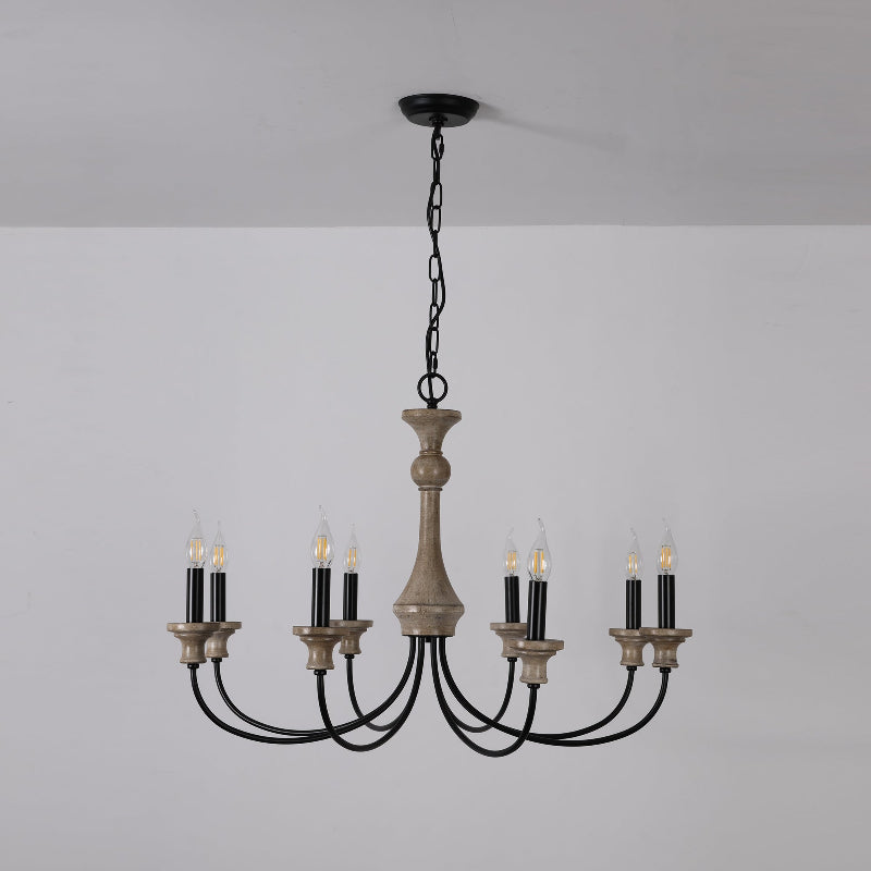 Zatheora Vintage Kronleuchter aus Holz-Letslighting