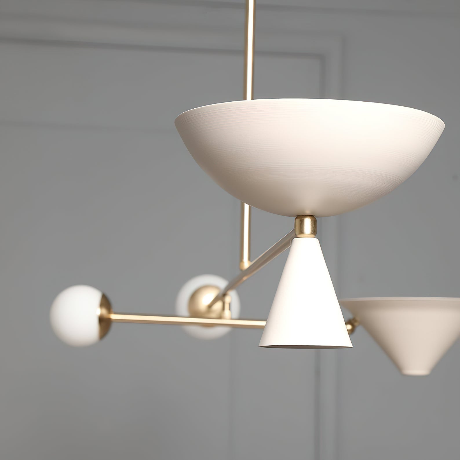 Comareth Messing Glas Luxus Mehrlicht Pendelleuchte-Letslighting