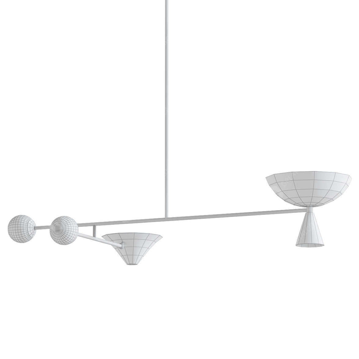 Comareth Messing Glas Luxus Mehrlicht Pendelleuchte-Letslighting