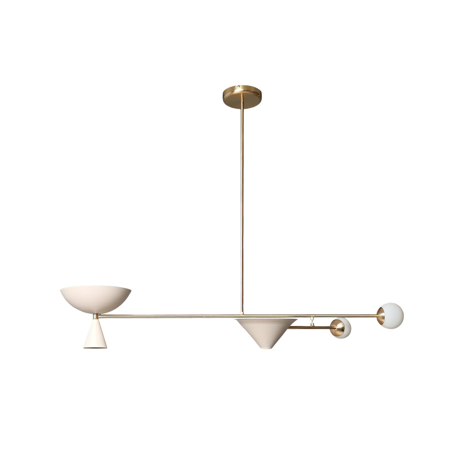 Comareth Messing Glas Luxus Mehrlicht Pendelleuchte-Letslighting