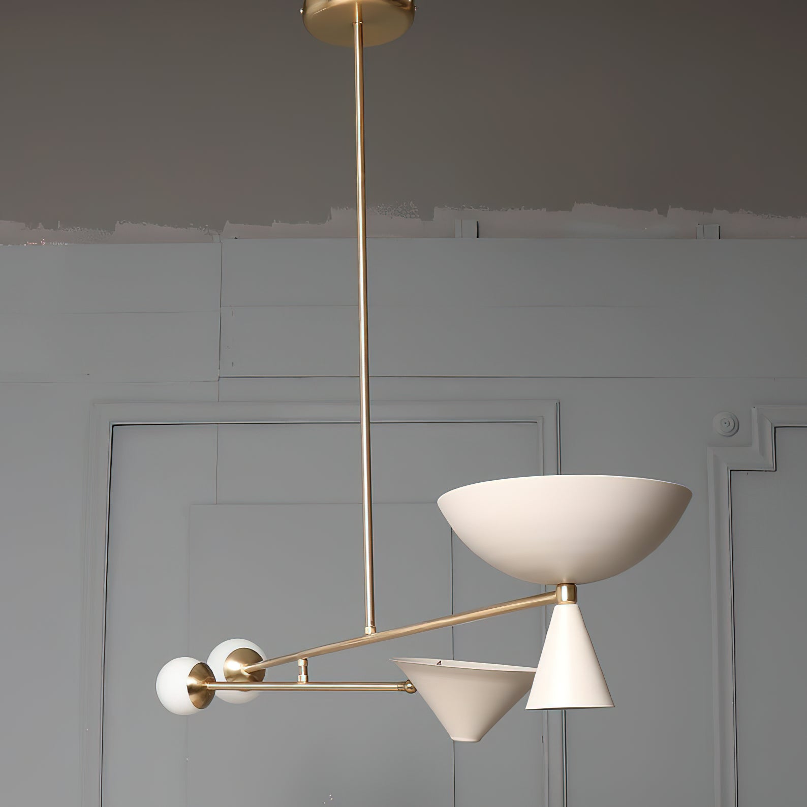 Comareth Messing Glas Luxus Mehrlicht Pendelleuchte-Letslighting