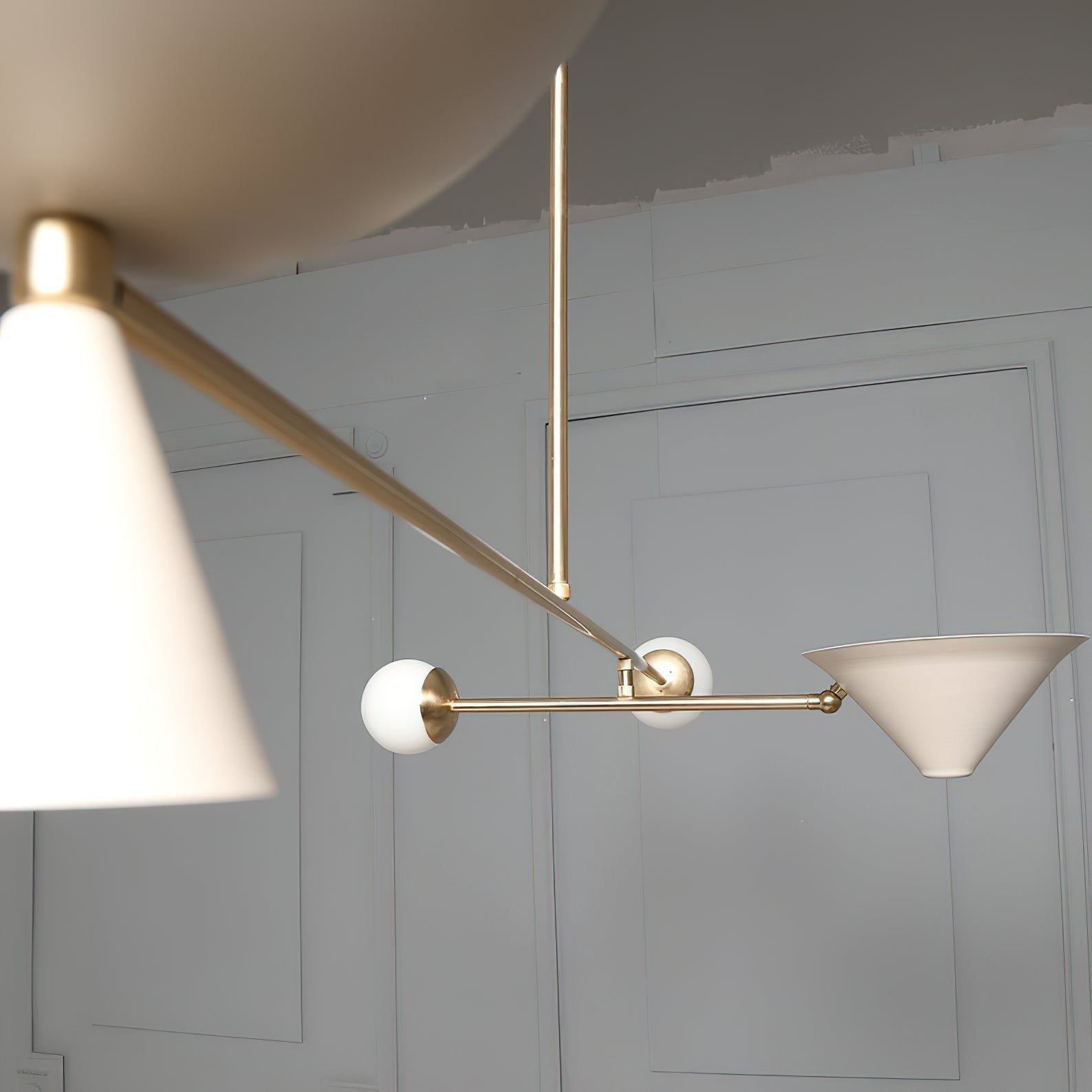 Comareth Messing Glas Luxus Mehrlicht Pendelleuchte-Letslighting