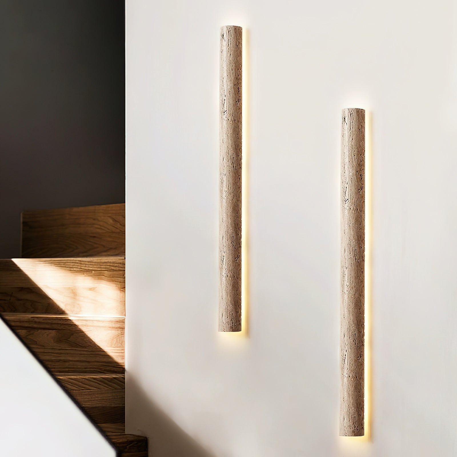 Zemara Modern Minimalist Lange Travertine Wall Sconce Wall Lamp - Letslighting