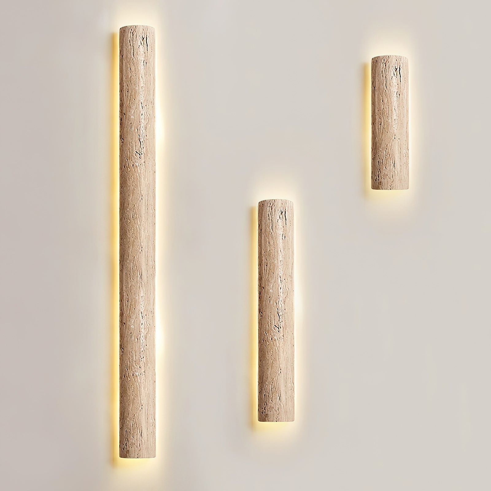 Zemara Modern Minimalist Lange Travertine Wall Sconce Wall Lamp - Letslighting