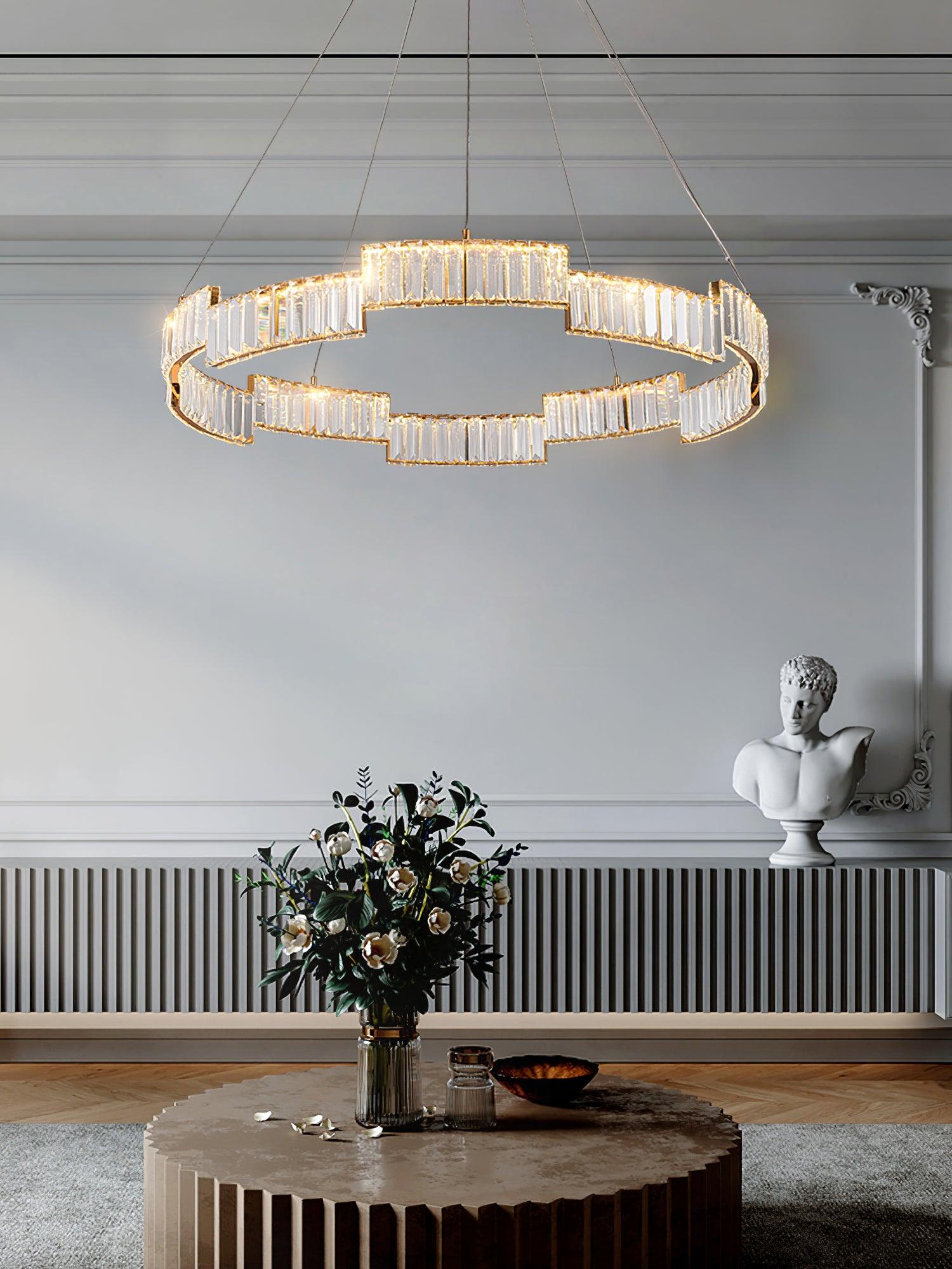 Lustra Kronleuchter Kristall mit Goldrahmen-Letslighting