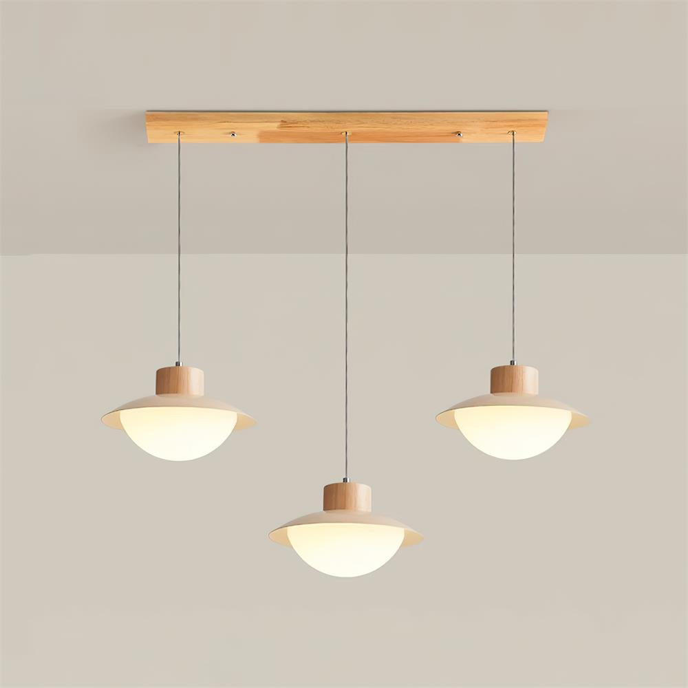 Milk Pendelleuchte Holz Esstisch
