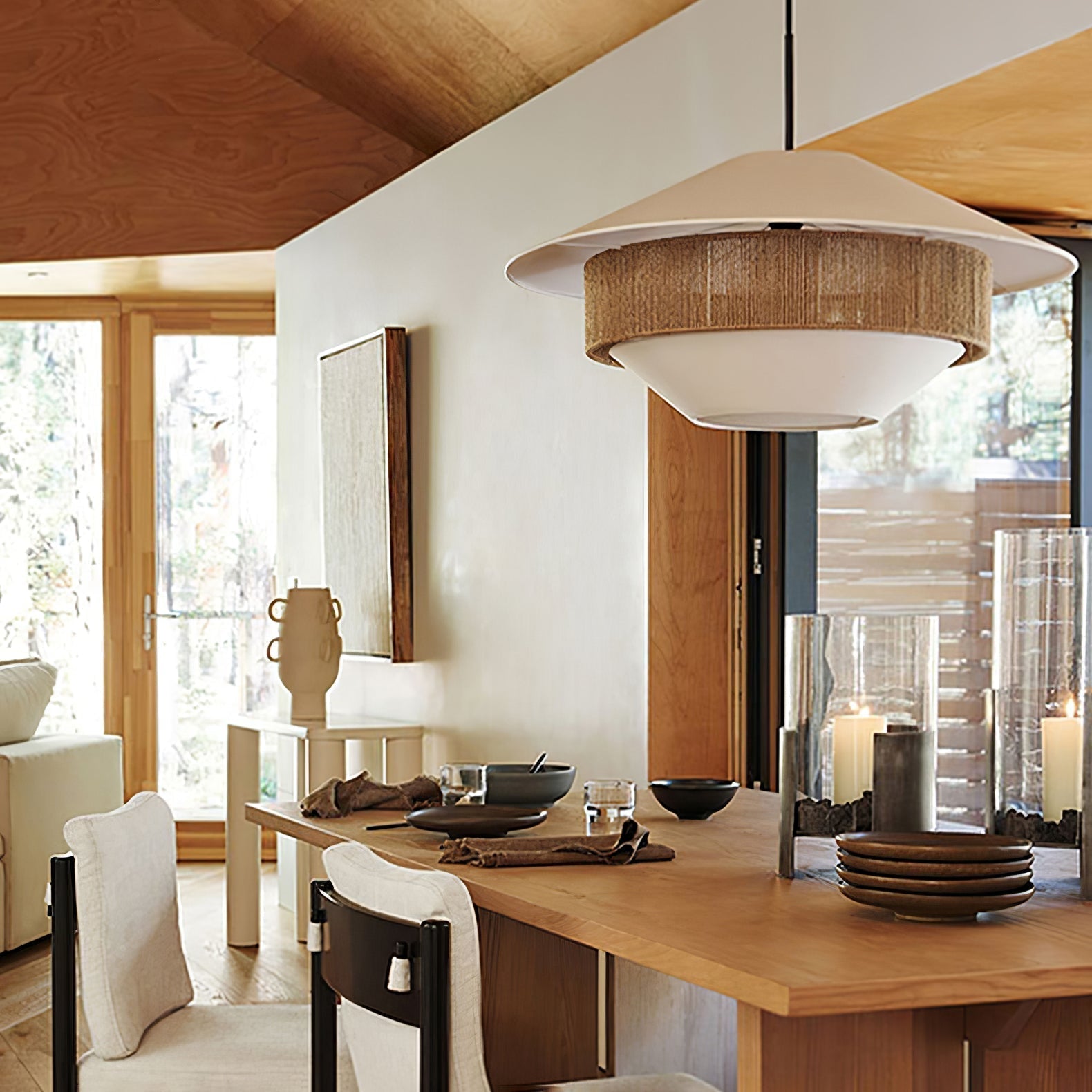 Solis Moderne Stoff Pendelleuchte-Letslighting