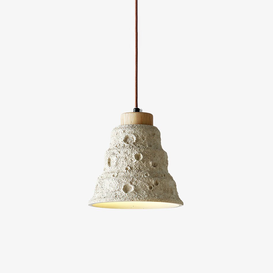 Ilphaeth Nordic Art Bell Stone Wood Pendelleuchte-Letslighting
