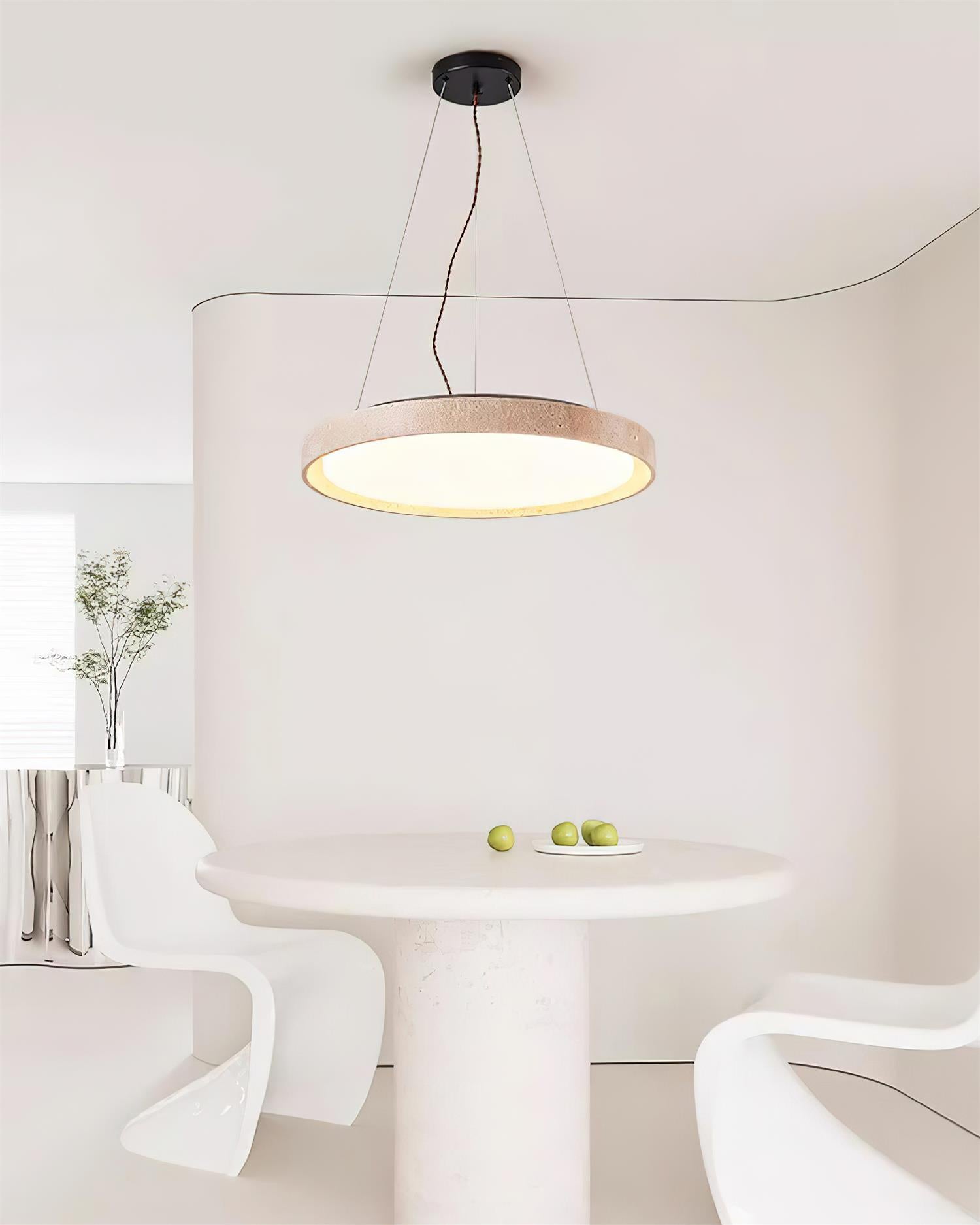 Ritta Pendant Light Travertine Ring - Letslighting