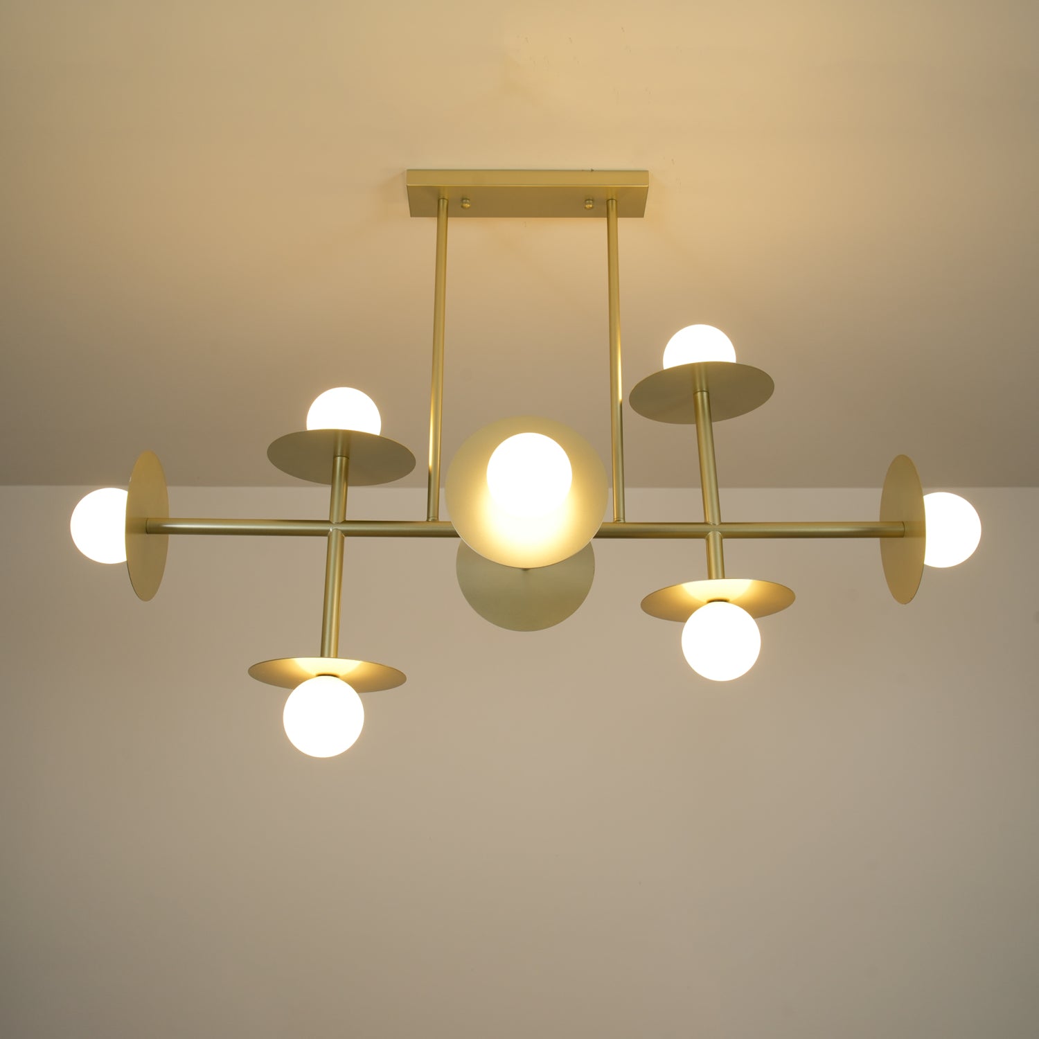 Lustra Strada Kronleuchter Messing Glas Geometrisch-Letslighting