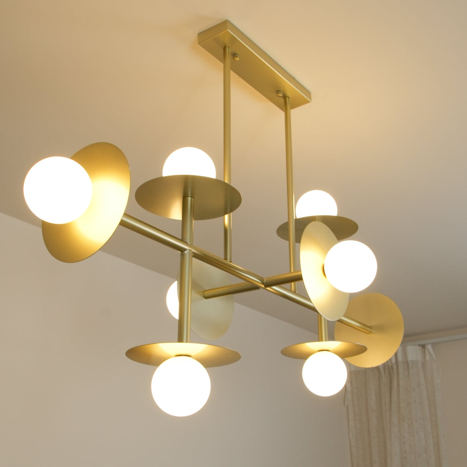 Lustra Strada Kronleuchter Messing Glas Geometrisch-Letslighting