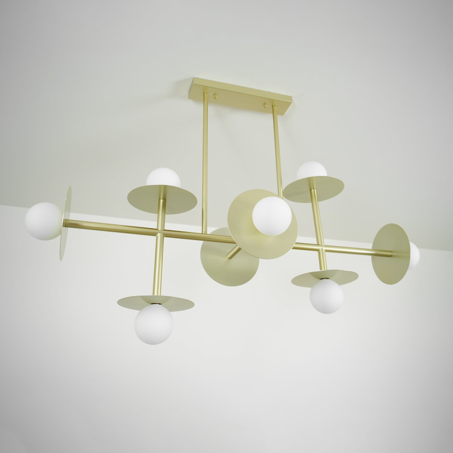 Lustra Strada Kronleuchter Messing Glas Geometrisch-Letslighting
