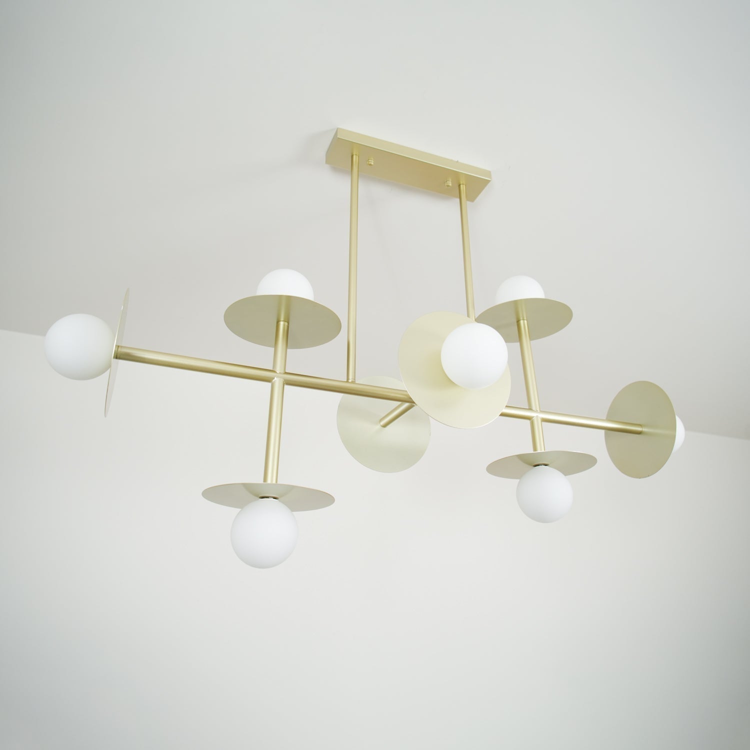 Lustra Strada Kronleuchter Messing Glas Geometrisch-Letslighting