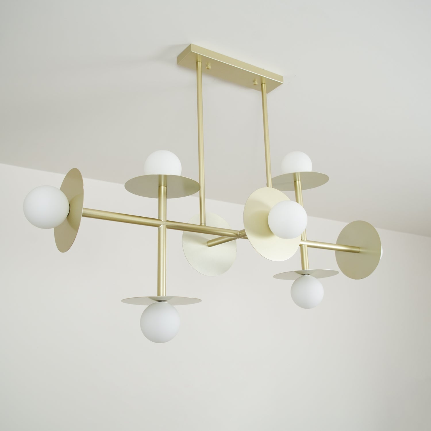 Lustra Strada Kronleuchter Messing Glas Geometrisch-Letslighting