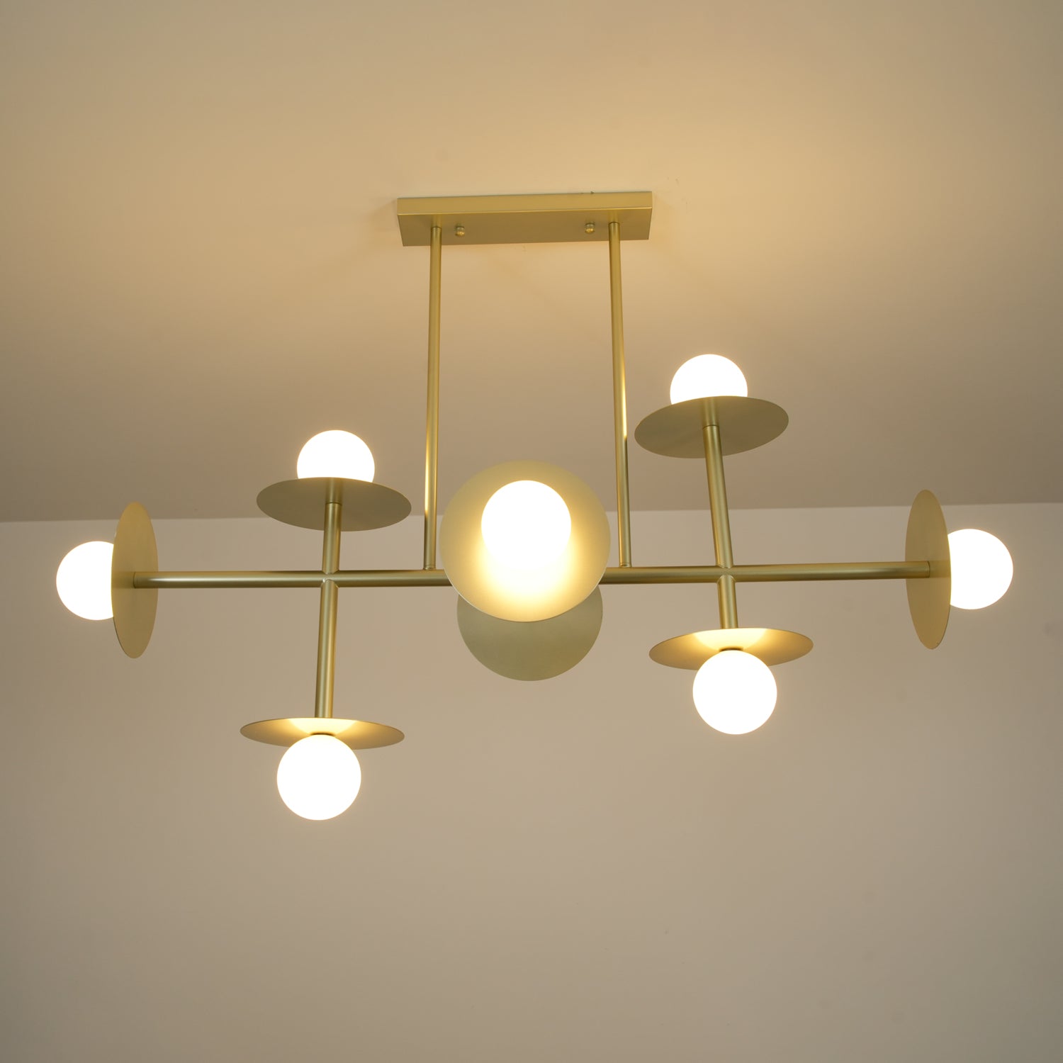 Lustra Strada Kronleuchter Messing Glas Geometrisch-Letslighting