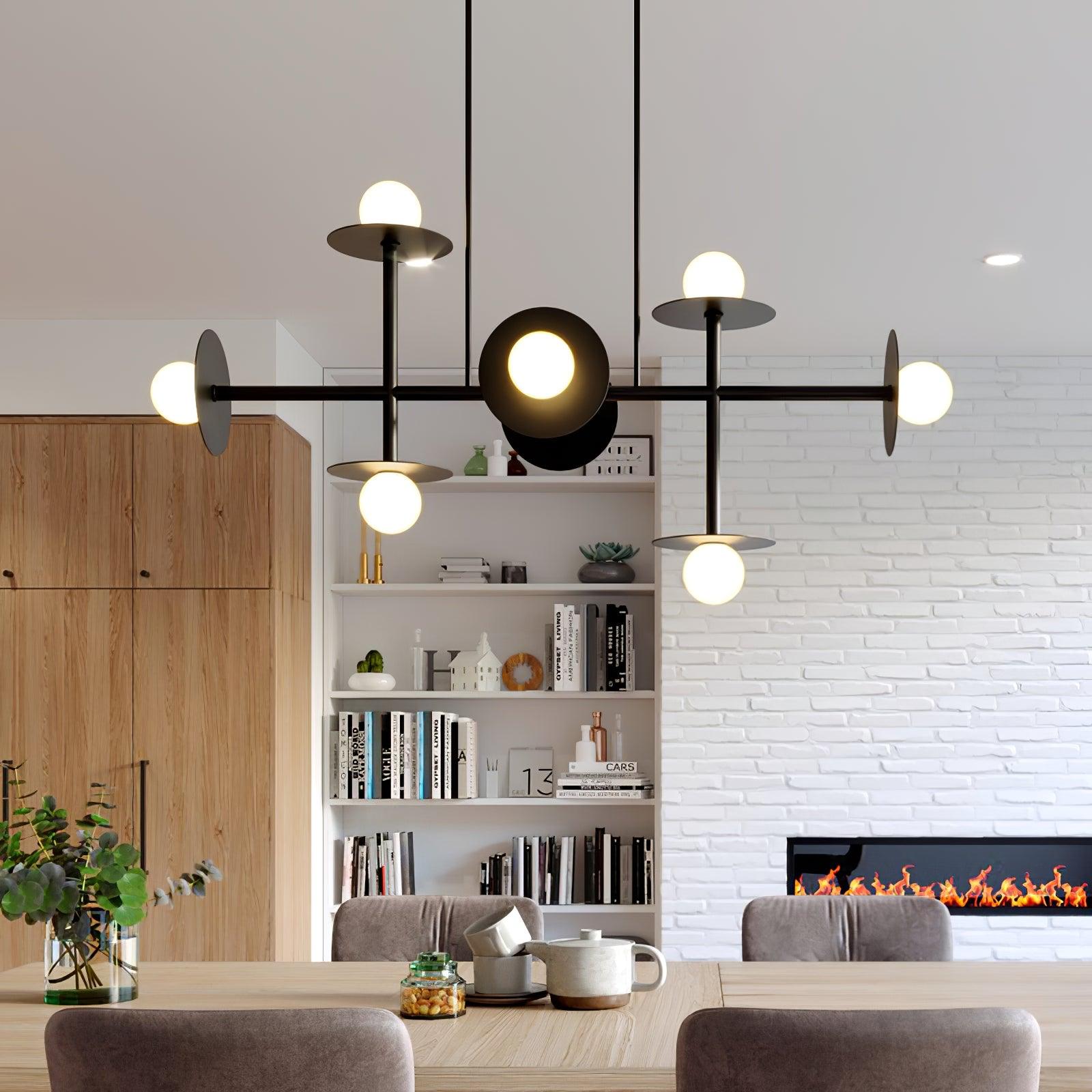 Lustra Strada Kronleuchter Messing Glas Geometrisch-Letslighting