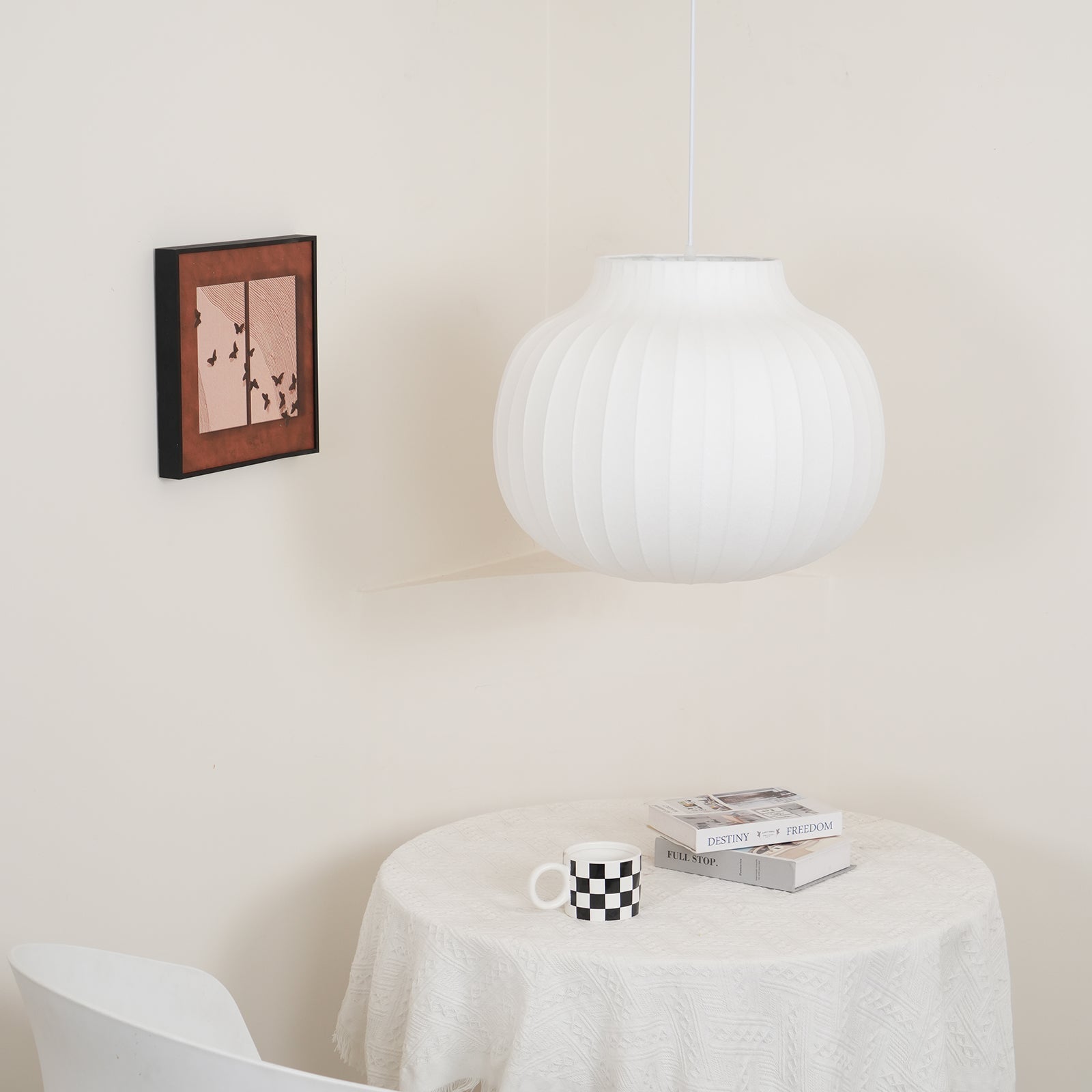 Pendelleuchte Seide Gefaltet Geschwungen Modern Minimalistisch-Letslighting