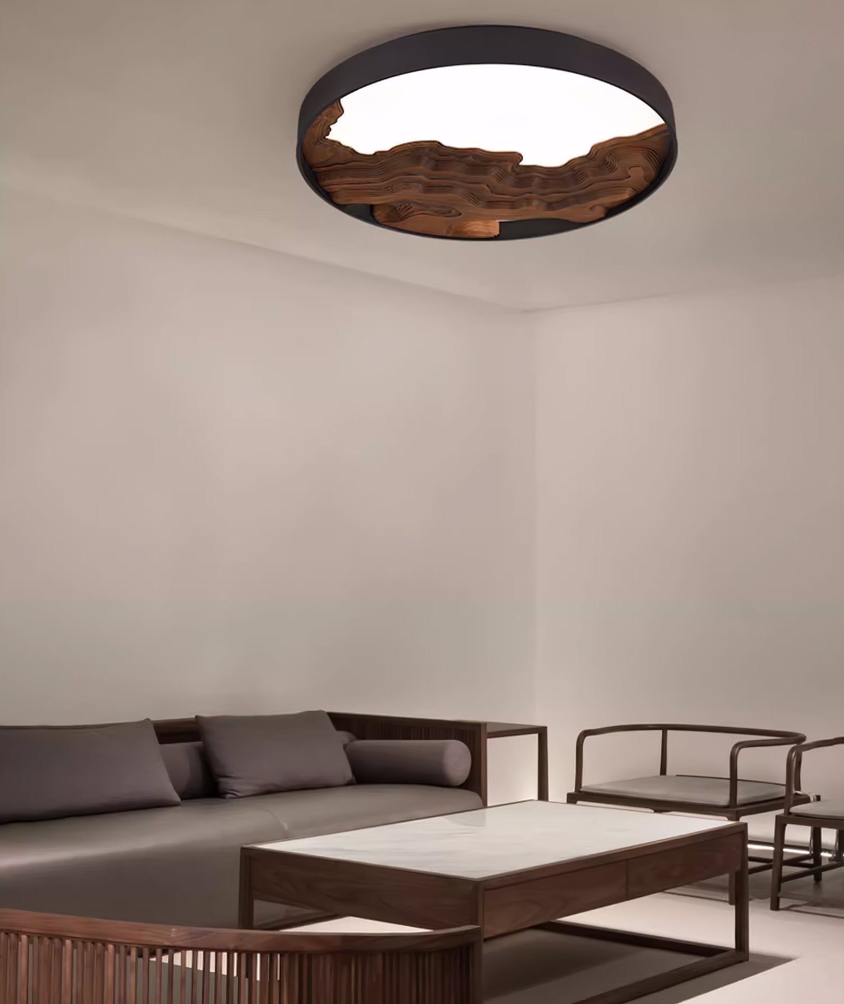 Lustra Deckenleuchte Holz Orientalisch Natur-Letslighting
