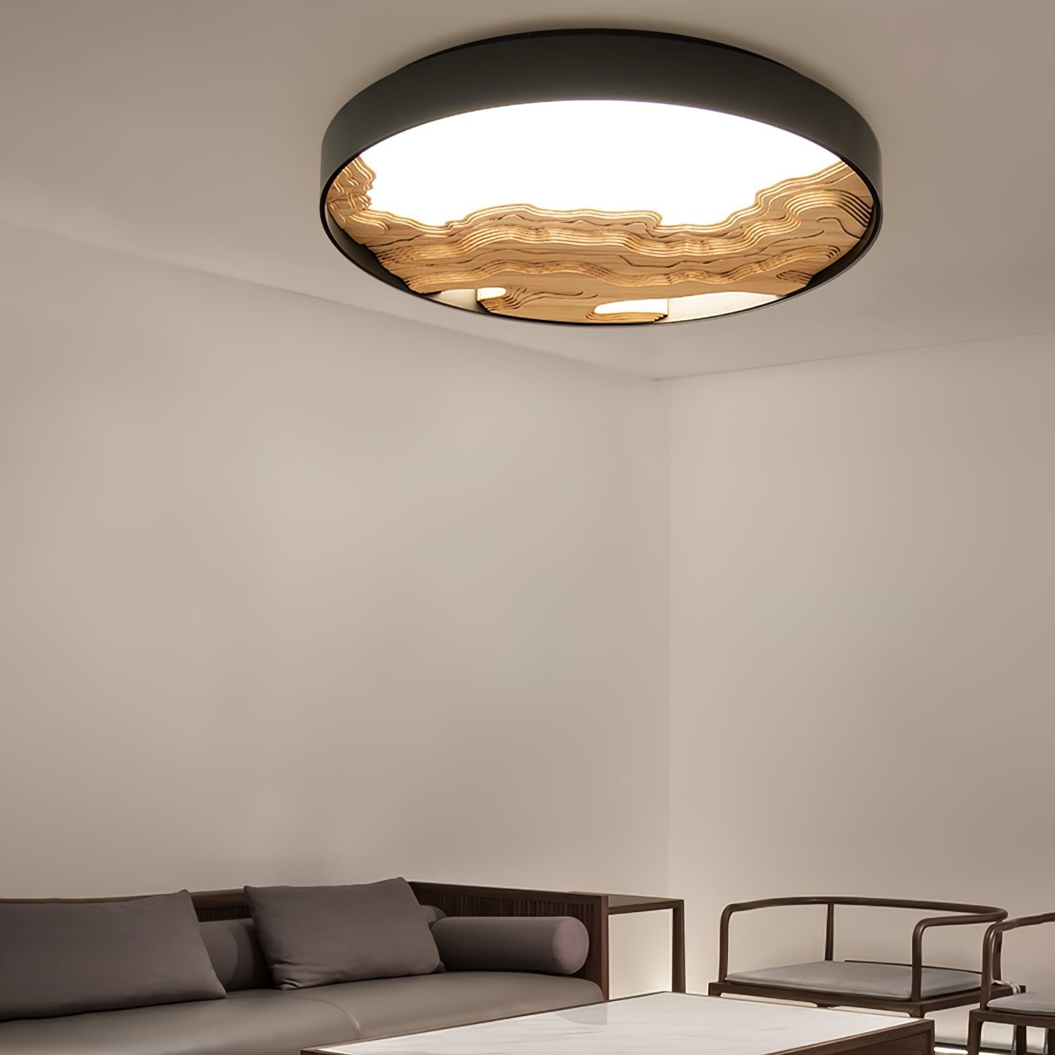 Lustra Deckenleuchte Holz Orientalisch Natur-Letslighting