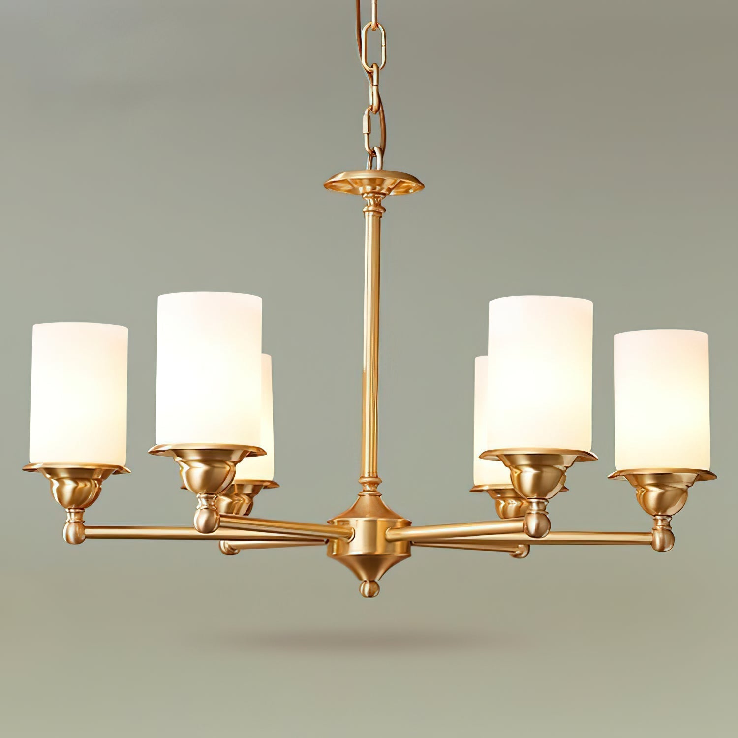Idorara Messing Stoff Vintage Industrial Kronleuchter-Letslighting