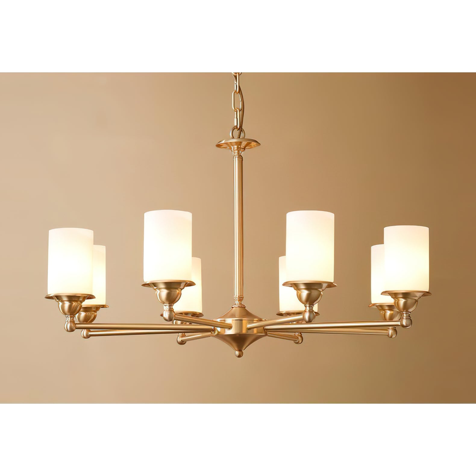 Idorara Messing Stoff Vintage Industrial Kronleuchter-Letslighting
