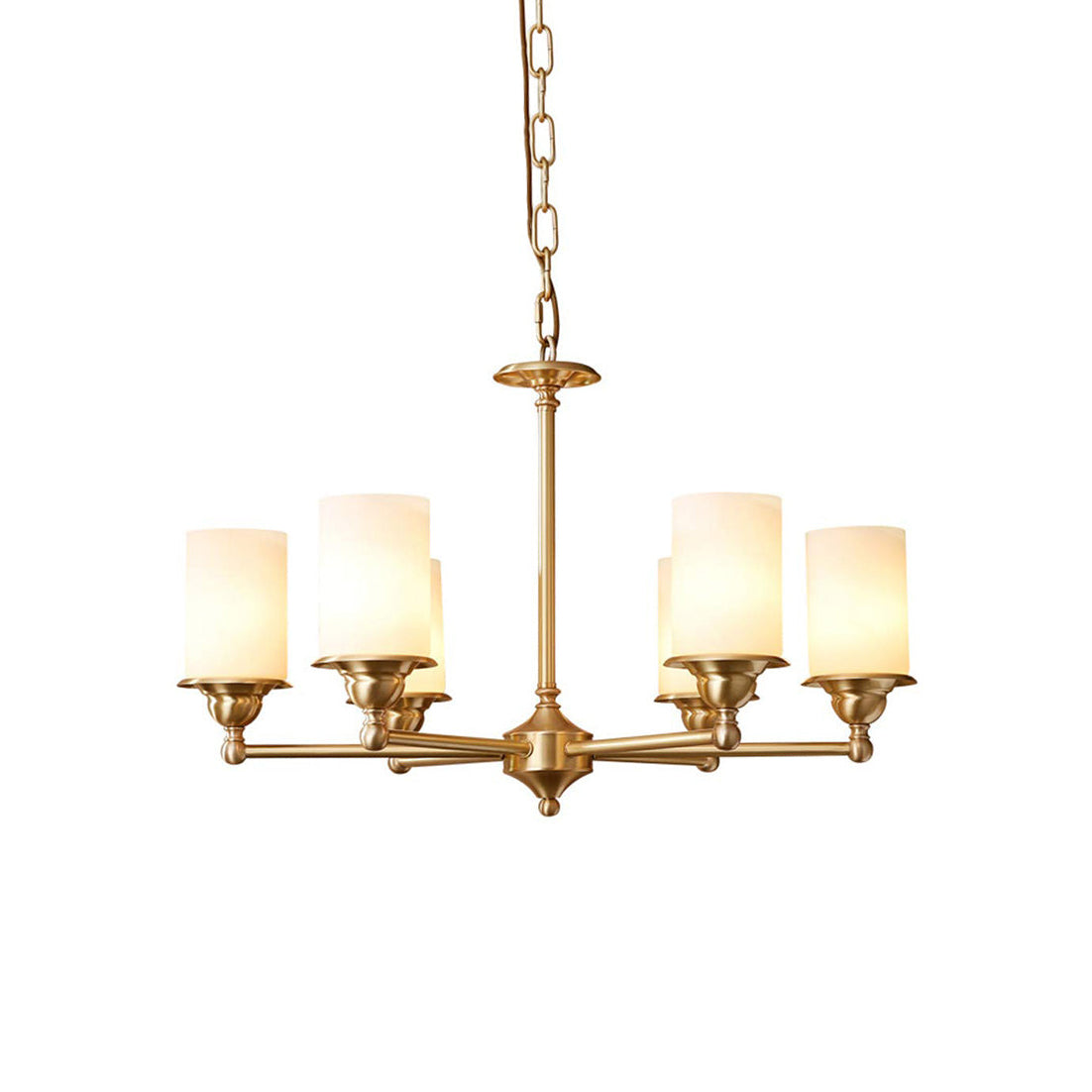 Idorara Messing Stoff Vintage Industrial Kronleuchter-Letslighting