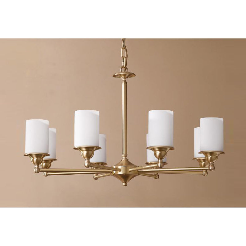 Idorara Messing Stoff Vintage Industrial Kronleuchter-Letslighting