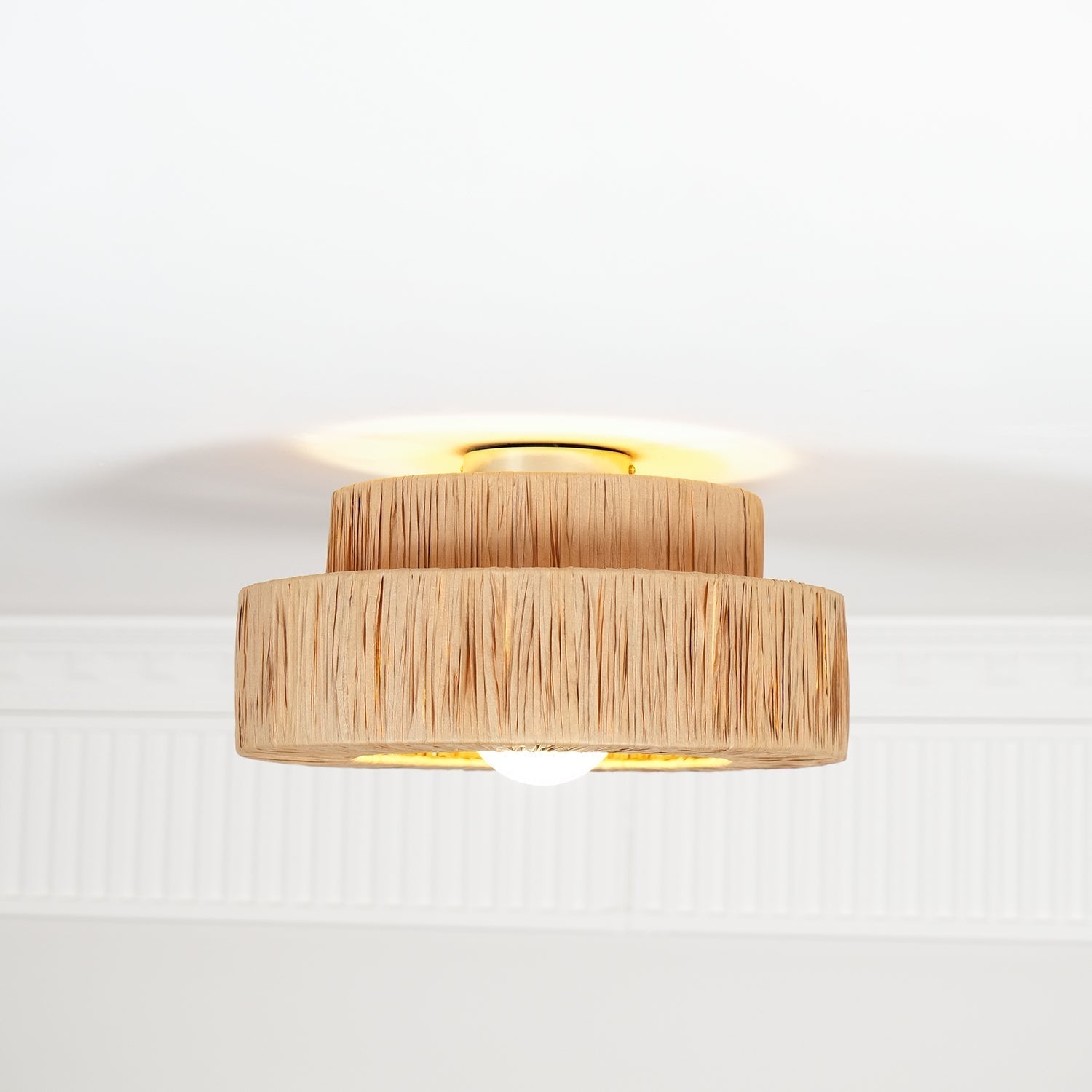 Ilthean Deckenleuchte aus natürlichem Stroh-Letslighting