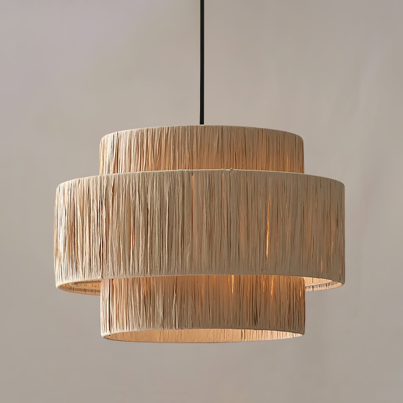 Thyra Stroh Traditionell Retro Pendelleuchte-Letslighting