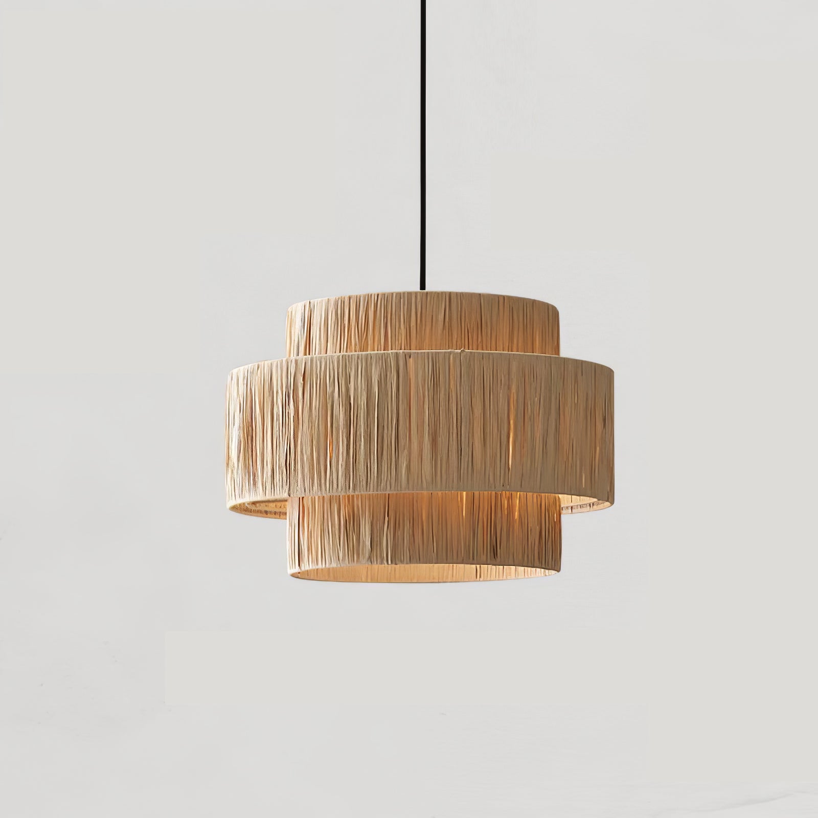 Thyra Stroh Traditionell Retro Pendelleuchte-Letslighting