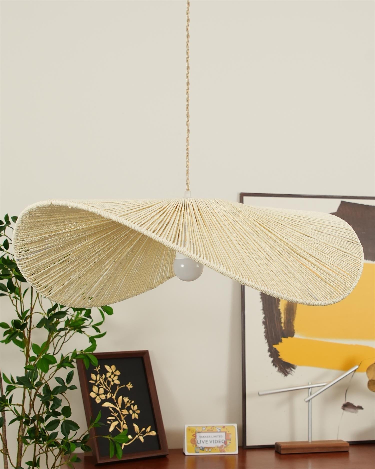 Solara Handgewebte Pendelleuchte aus Natürlichem Rattan-Letslighting