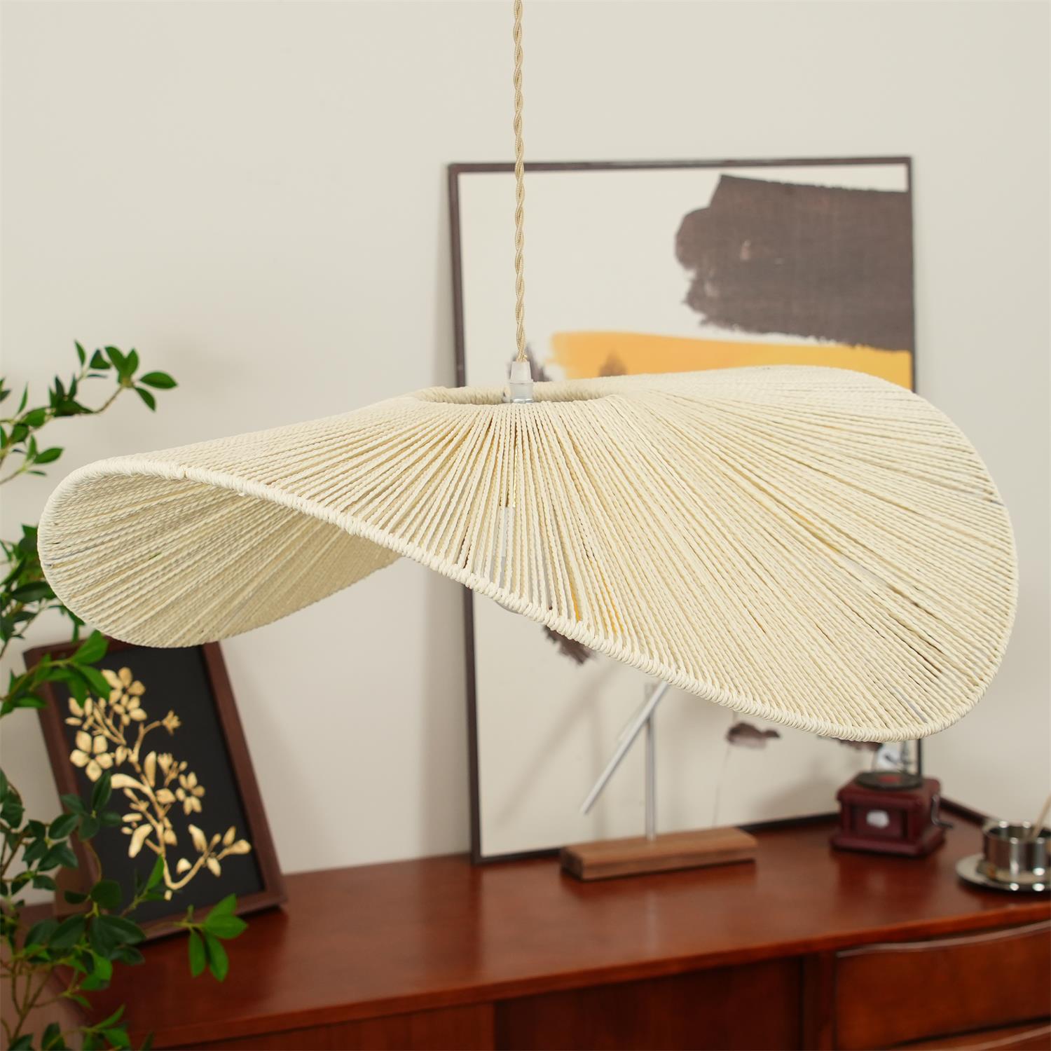 Solara Handgewebte Pendelleuchte aus Natürlichem Rattan-Letslighting