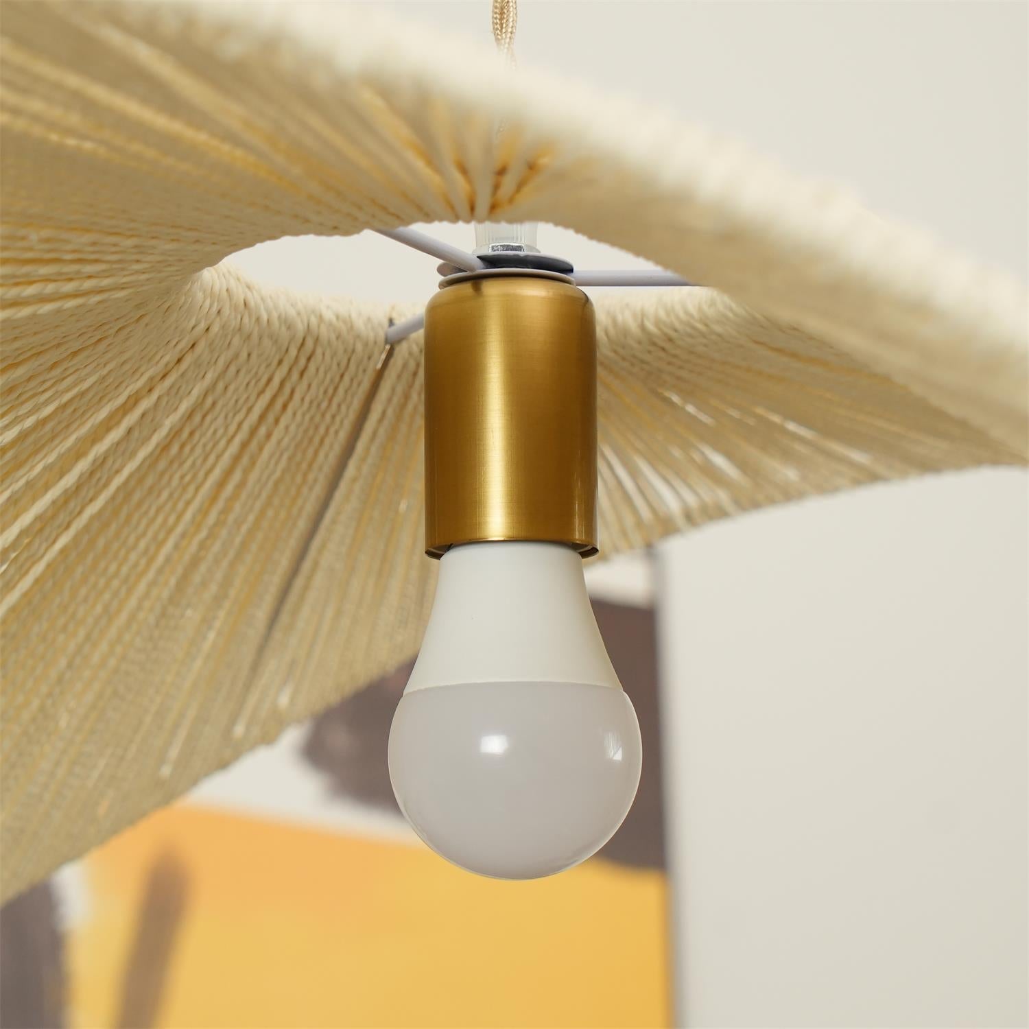 Solara Handgewebte Pendelleuchte aus Natürlichem Rattan-Letslighting