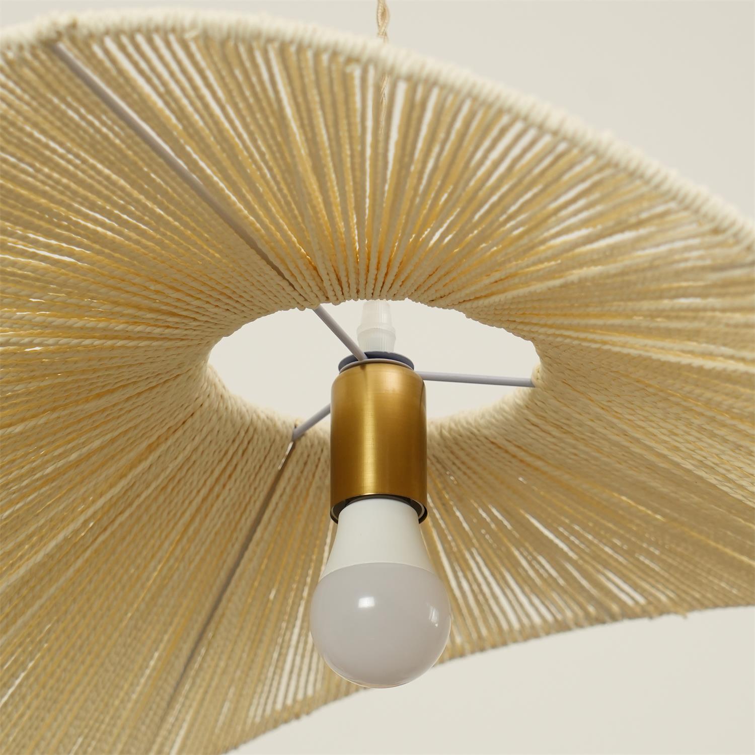 Solara Handgewebte Pendelleuchte aus Natürlichem Rattan-Letslighting