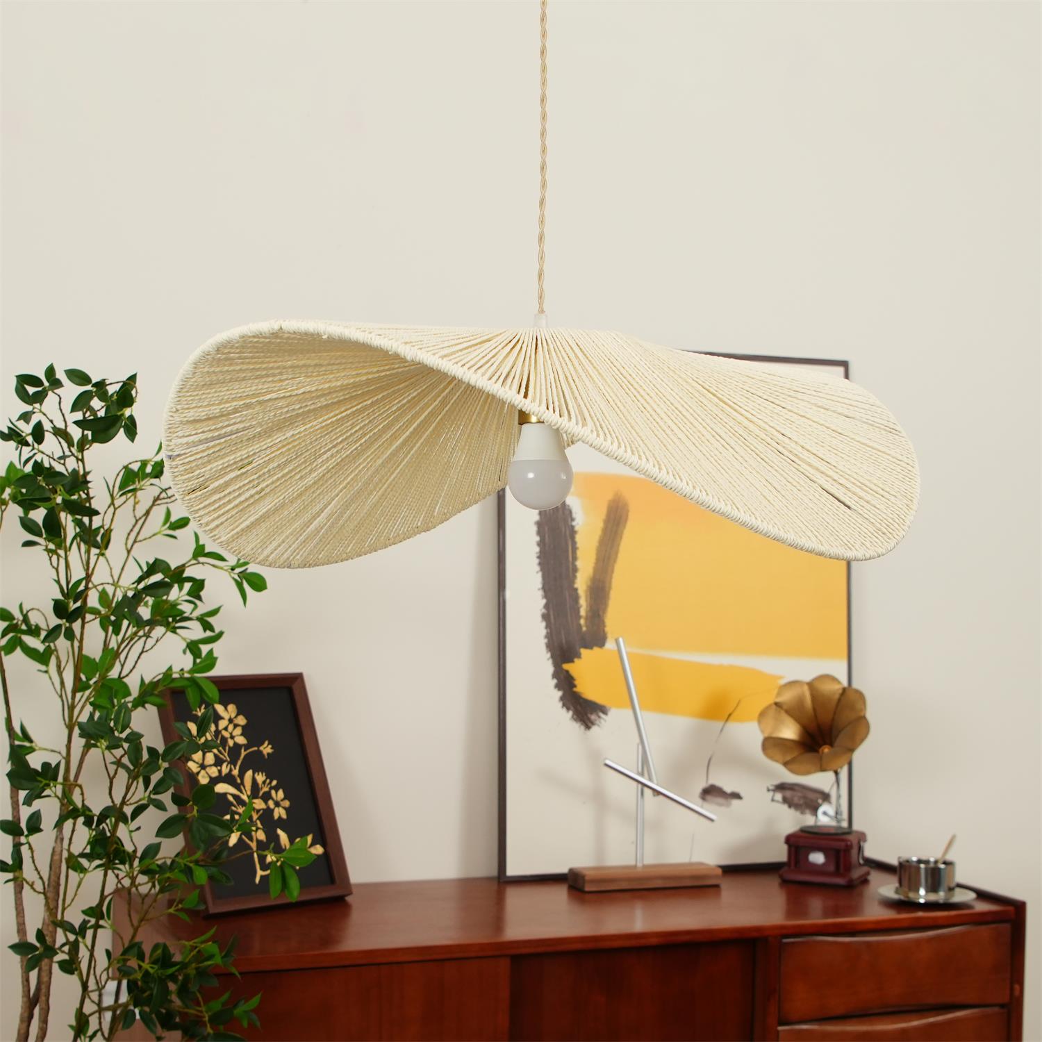 Solara Handgewebte Pendelleuchte aus Natürlichem Rattan-Letslighting