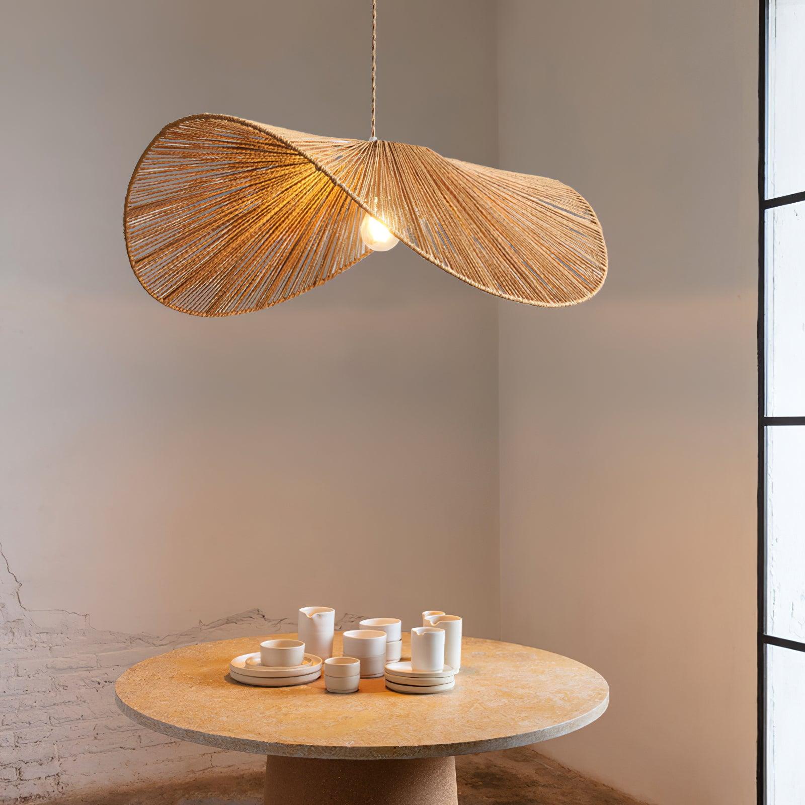 Solara Handgewebte Pendelleuchte aus Natürlichem Rattan-Letslighting