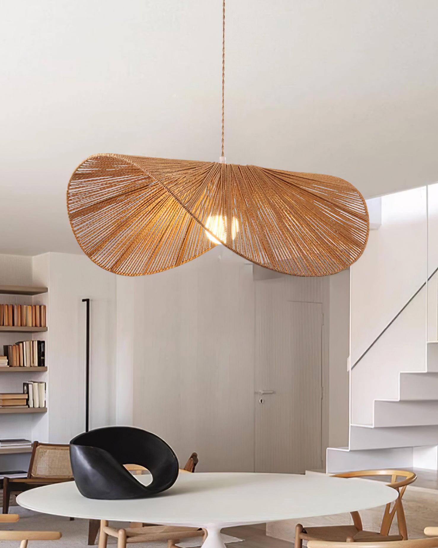 Solara Handgewebte Pendelleuchte aus Natürlichem Rattan-Letslighting