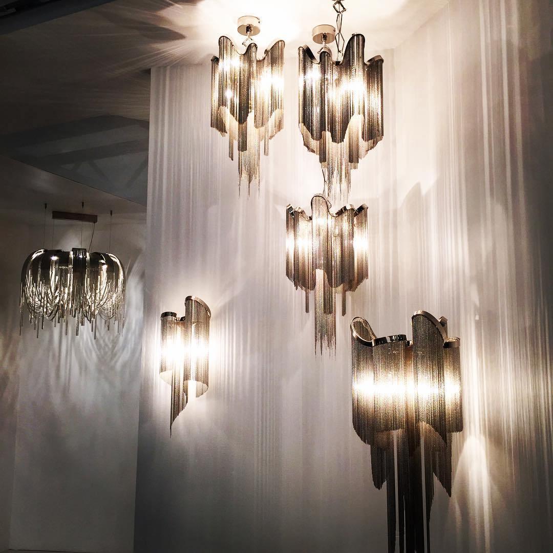 Lustra Pendant Lamp Stream Chain Nickel-Letslighting