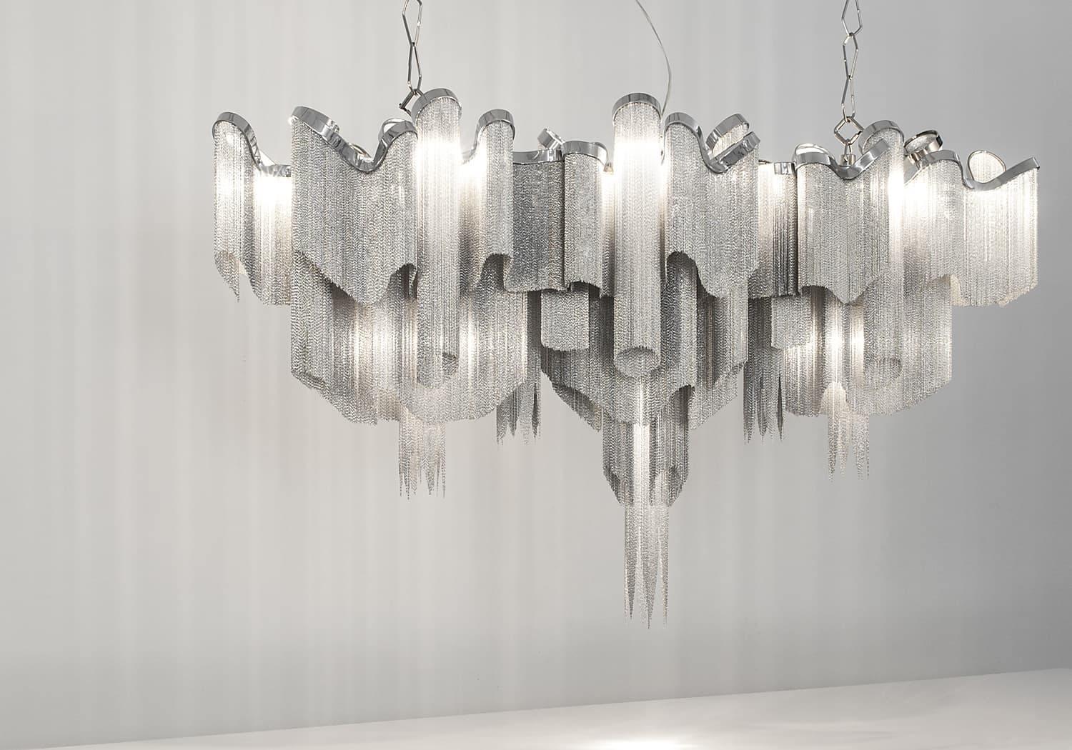 Lustra Pendant Lamp Stream Chain Nickel-Letslighting