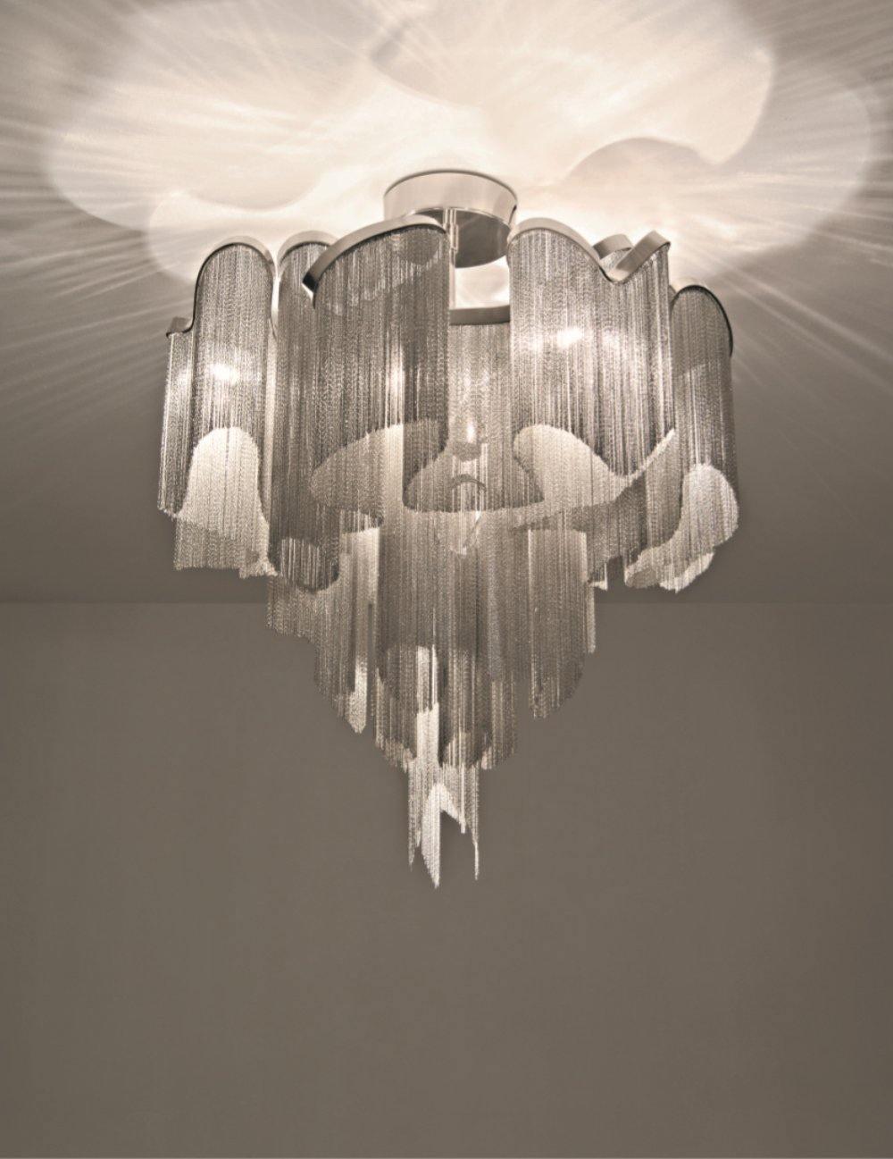 Lustra Pendant Lamp Stream Chain Nickel-Letslighting
